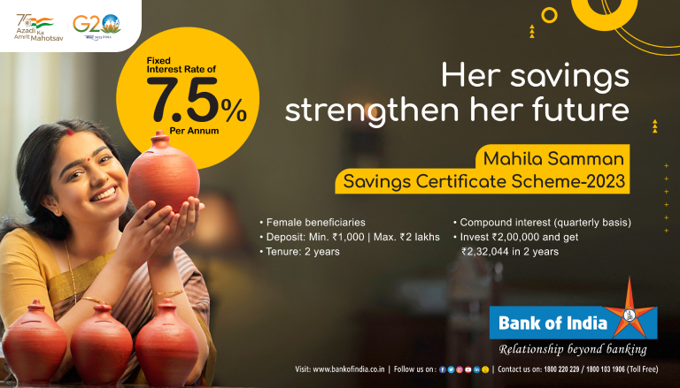Mahila Samman Savings Certificate BOI Mahila Samman Savings Certificate BOI